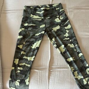 lululemon athletica Camouflage Leggings - Green and Cream